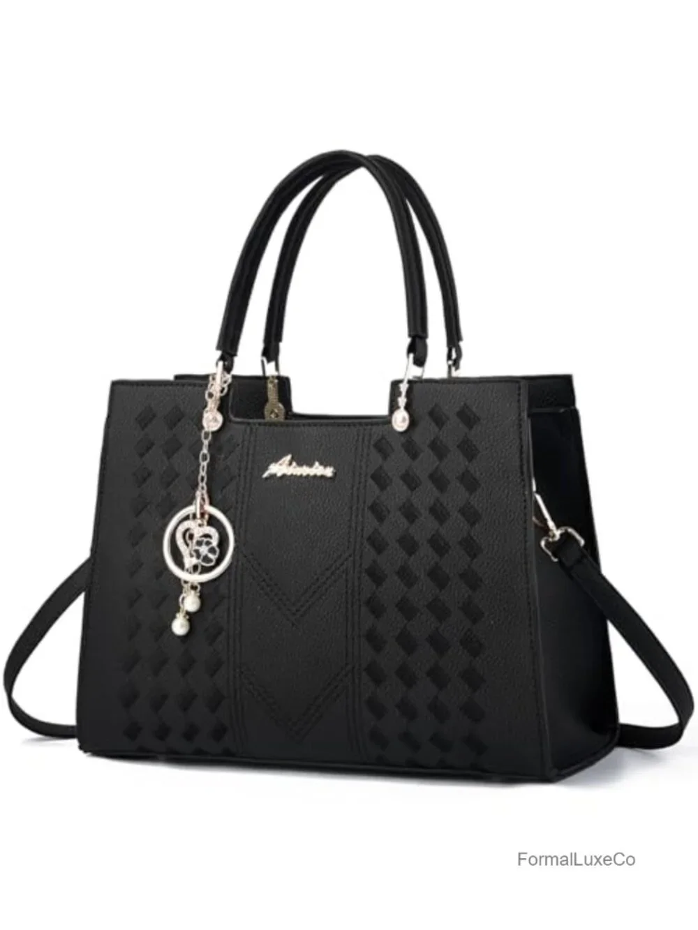 Women's PU Leather Satchel Purse Crossbody Tote Bag with Adjustable Strap